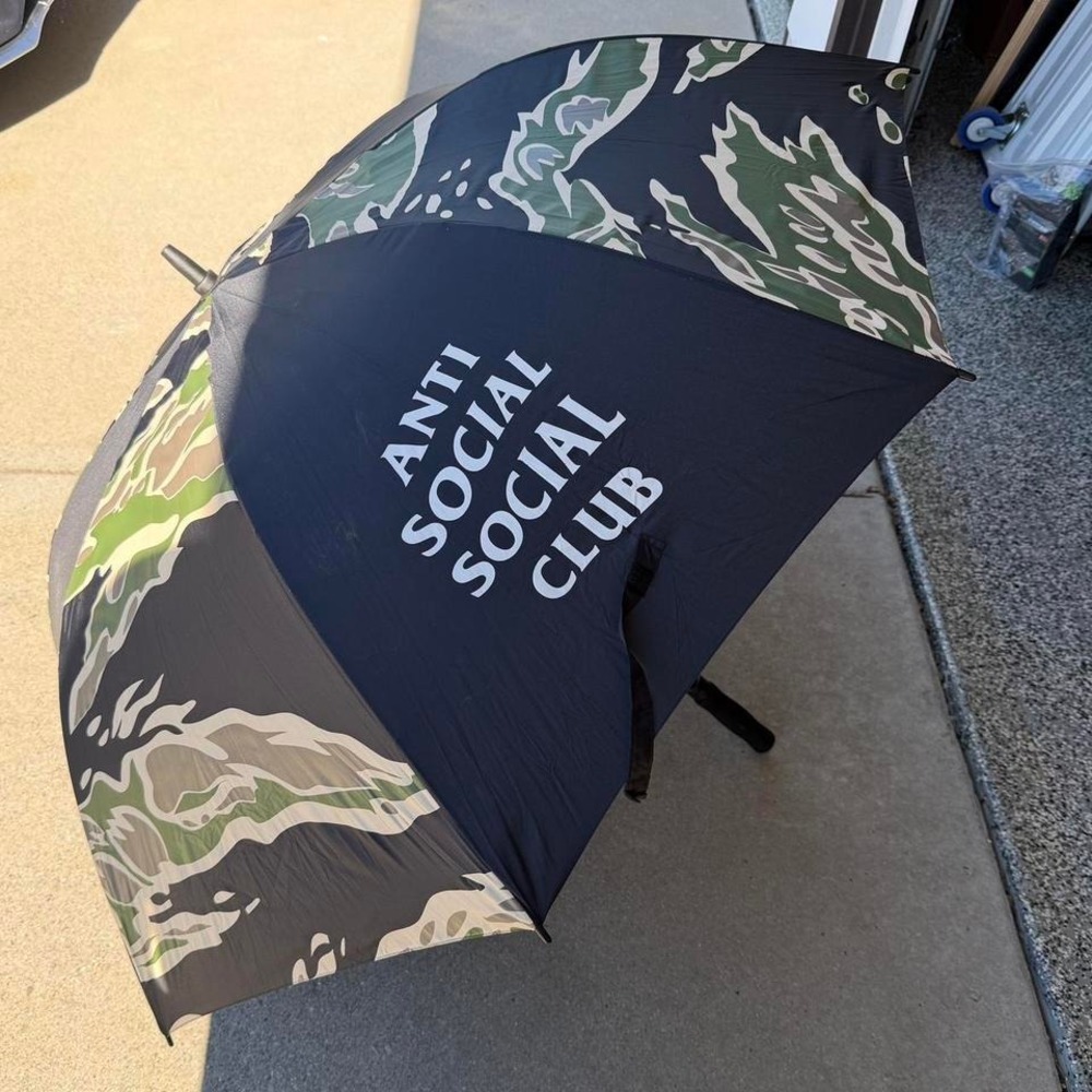 anti social social club umbrella Tiger camo